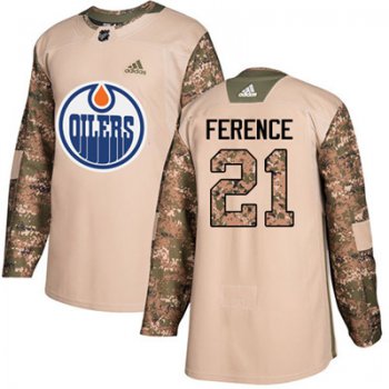 Adidas Edmonton Oilers #21 Andrew Ference Camo Authentic 2017 Veterans Day Stitched Youth NHL Jersey