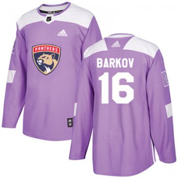 Adidas Florida Panthers #16 Aleksander Barkov Purple Authentic Fights Cancer Stitched Youth NHL Jersey