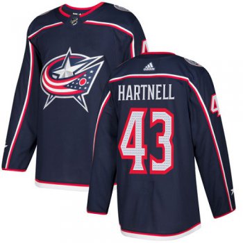 Adidas Blue Jackets #43 Scott Hartnell Navy Blue Home Authentic Stitched Youth NHL Jersey