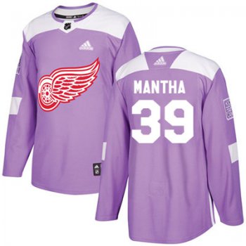 Adidas Detroit Red Wings #39 Anthony Mantha Purple Authentic Fights Cancer Stitched Youth NHL Jersey