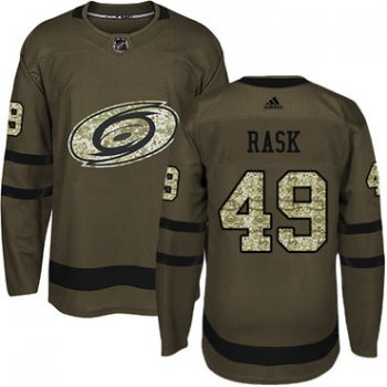 Adidas Hurricanes #49 Victor Rask Green Salute to Service Stitched Youth NHL Jersey
