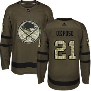 Adidas Sabres #21 Kyle Okposo Green Salute to Service Youth Stitched NHL Jersey
