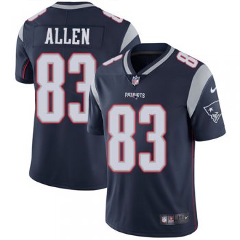 Youth Nike New England Patriots #83 Dwayne Allen Navy Blue Team Color Youth Stitched NFL Vapor Untouchable Limited Jersey