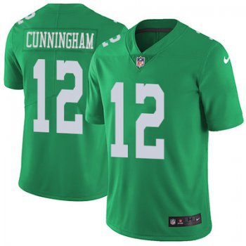 Youth Nike Philadelphia Eagles #12 Randall Cunningham Green Stitched NFL Limited Rush Jersey