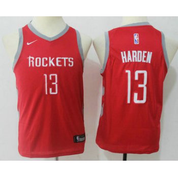 Youth Houston Rockets #13 James Harden New Red 2017-2018 Nike Swingman Stitched NBA Jersey