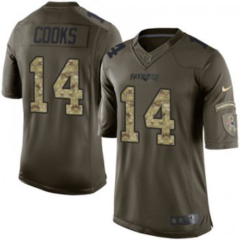 Youth Nike New England Patriots #14 Brandin Cooks Green Stitched NFL Limited 2015 Salute to Service Jersey