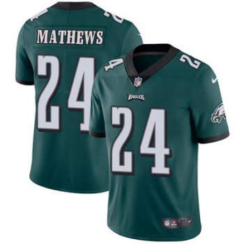 Youth Nike Philadelphia Eagles #24 Ryan Mathews Midnight Green Team Color Stitched NFL Vapor Untouchable Limited Jersey