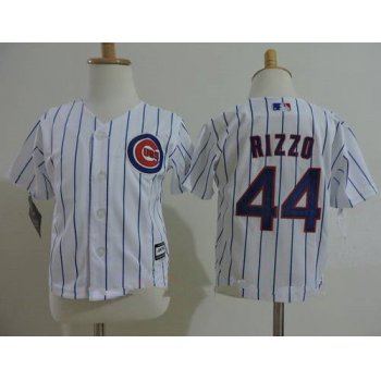 Toddler Chicago Cubs #44 Anthony Rizzo White Stitched MLB Majestic Cool Base Jersey