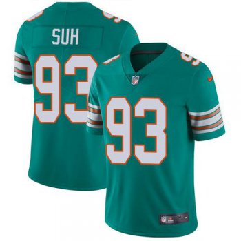 Youth Nike Dolphins #93 Ndamukong Suh Aqua Green Alternate Stitched NFL Vapor Untouchable Limited Jersey