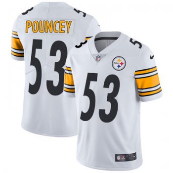 Youth Nike Steelers #53 Maurkice Pouncey White Stitched NFL Vapor Untouchable Limited Jersey