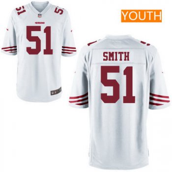 Youth San Francisco 49ers #51 Malcolm Smith White Road Stitched NFL Nike Game Jersey