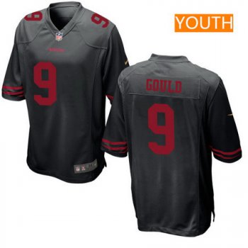 Youth San Francisco 49ers #9 Robbie Gould Black Alternate Stitched NFL Nike Game Jersey