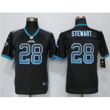 Youth Carolina Panthers #28 Jonathan Stewart Black Drift Fashion NFL Nike Jersey