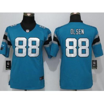 Youth Carolina Panthers #88 Greg Olsen Light Blue Alternate NFL Nike Game Jersey