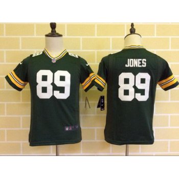 Youth Green Bay Packers #89 James Jones Green Team Color NFL Nike Game Jersey