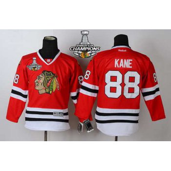Chicago Blackhawks #88 Patrick Kane Red Kids Jersey W/2015 Stanley Cup Champion Patch