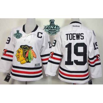 Youth Chicago Blackhawks #19 Jonathan Toews 2015 Stanley Cup 2015 Winter Classic White Jersey