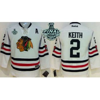 Youth Chicago Blackhawks #2 Duncan Keith 2015 Stanley Cup 2015 Winter Classic White Jersey
