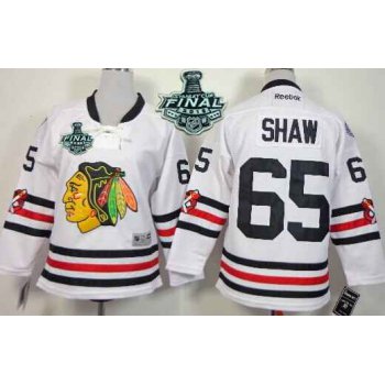 Youth Chicago Blackhawks #65 Andrew Shaw 2015 Stanley Cup 2015 Winter Classic White Jersey