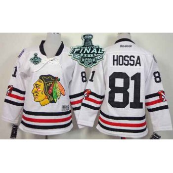 Youth Chicago Blackhawks #81 Marian Hossa 2015 Stanley Cup 2015 Winter Classic White Jersey