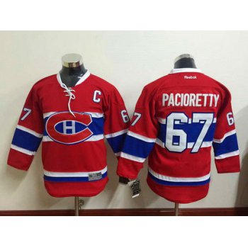Youth Montreal Canadiens #67 Max Pacioretty Reebok Red 2015-16 Home Premier Hockey Jersey