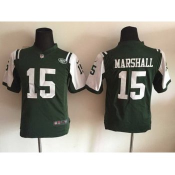 Youth New York Jets #15 Brandon Marshall Nike Green Game Jersey
