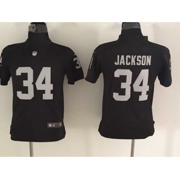 Youth Oakland Raiders #34 Bo Jackson Nike Black Game Jersey