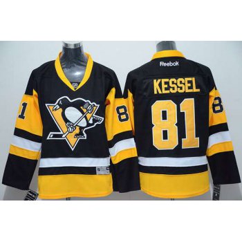 Youth Pittsburgh Penguins #81 Phil Kessel Black Third NHL Reebok Jersey