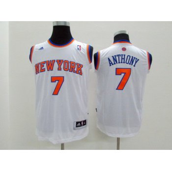 New York Knicks #7 Carmelo Anthony White Kids Jersey