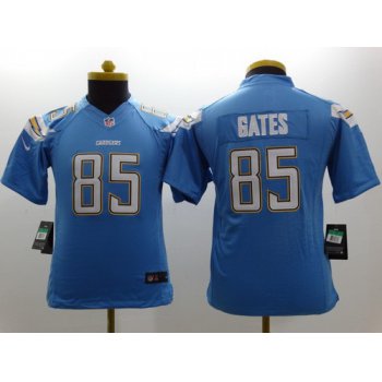 Nike San Diego Chargers #85 Antonio Gates 2013 Light Blue Limited Kids Jersey