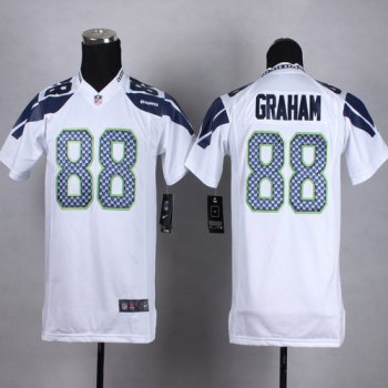 Nike Seattle Seahawks #88 Jimmy Graham White Game Kids Jersey