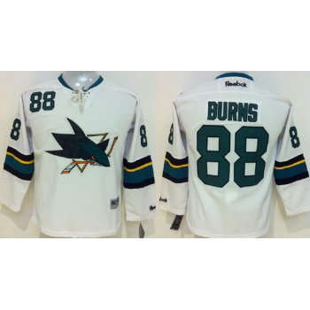 San Jose Sharks #88 Brent Burns 2014 White Kids Jersey