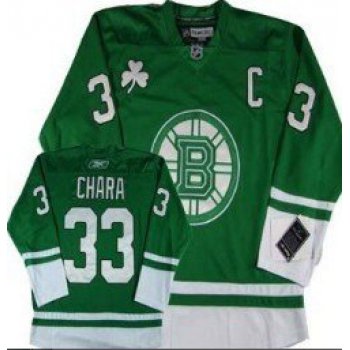 Boston Bruins #33 Zdeno Chara St. Patrick's Day Green Kids Jersey