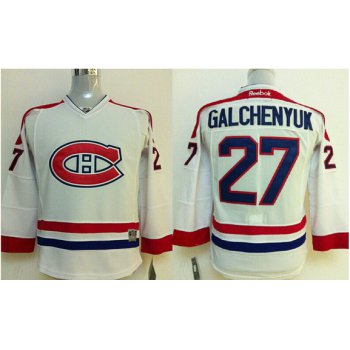 Montreal Canadiens #27 Alex Galchenyuk White Kids Jersey