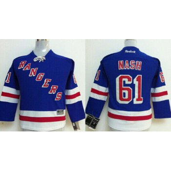 New York Rangers #61 Rick Nash Light Blue Kids Jersey