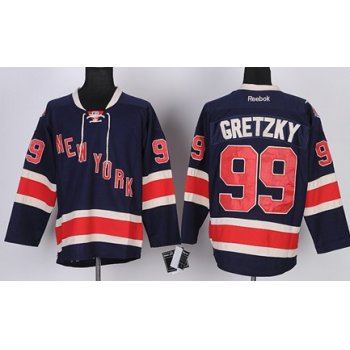 New York Rangers #99 Wayne Gretzky Navy Blue Third 85TH Kids Jersey