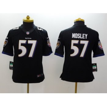 Nike Baltimore Ravens #57 C.J. Mosley 2013 Black Limited Kids Jersey