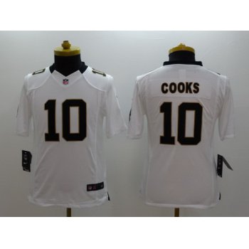 Nike New Orleans Saints #10 Brandin Cooks White Limited Kids Jersey