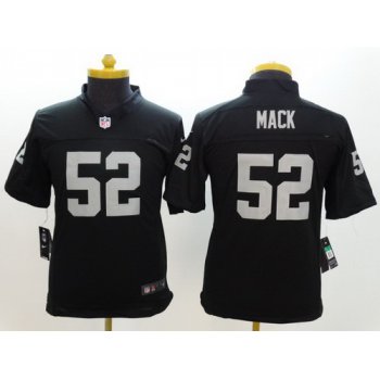 Nike Oakland Raiders #52 Khalil Mack Black Limited Kids Jersey