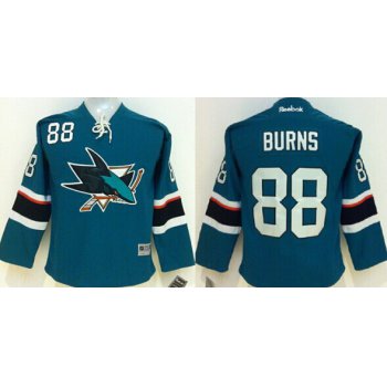 San Jose Sharks #88 Brent Burns 2014 Blue Kids Jersey