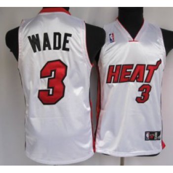 Miami Heat #3 Dwyane Wade White Kid Jersey