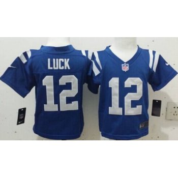 Nike Indianapolis Colts #12 Andrew Luck Blue Toddlers Jersey