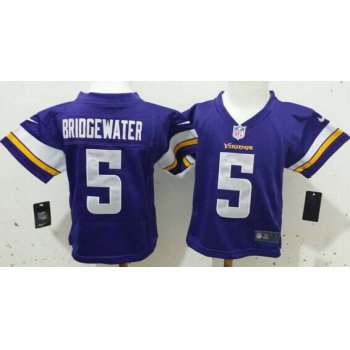 Nike Minnesota Vikings #5 Teddy Bridgewater 2013 Purple Toddlers Jersey