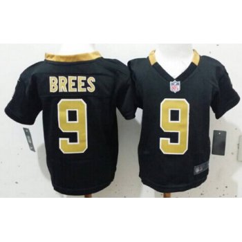 Nike New Orleans Saints #9 Drew Brees Black Toddlers Jersey