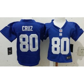 Nike New York Giants #80 Victor Cruz Blue Toddlers Jersey