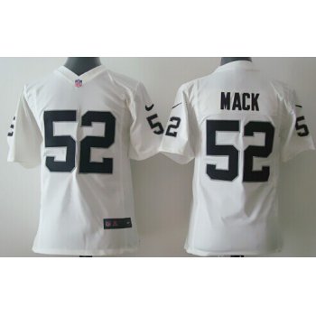 Nike Oakland Raiders #52 Khalil Mack White Game Kids Jersey