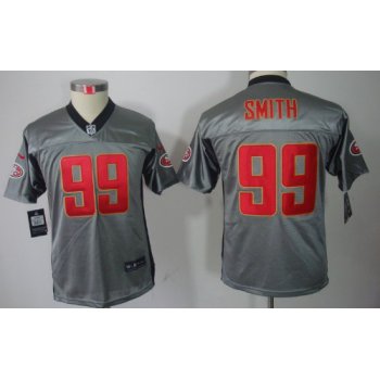 Nike San Francisco 49ers #99 Aldon Smith Gray Shadow Kids Jersey
