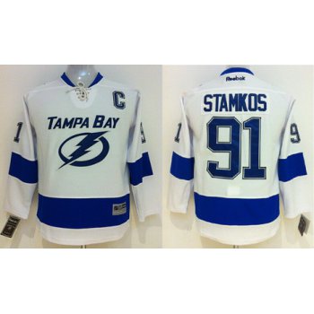 Tampa Bay Lightning #91 Steven Stamkos New White Kids Jersey