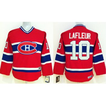 Montreal Canadiens #10 Guy Lafleur Red Throwback CCM Kids Jersey