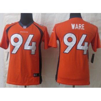 Nike Denver Broncos #94 DeMarcus Ware 2013 Orange Limited Kids Jersey